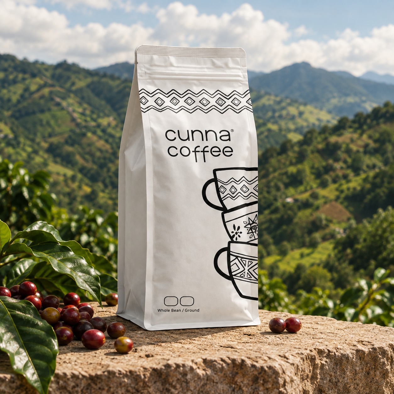 CUNNA freshly roasted coffee bag